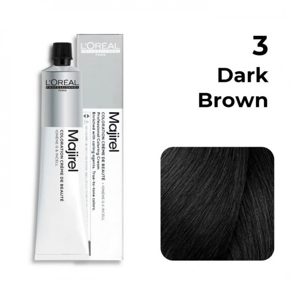 Buy L'Oreal Professionnel Majirel No.3 Dark Brown 60g Janvi Cosmetic Store